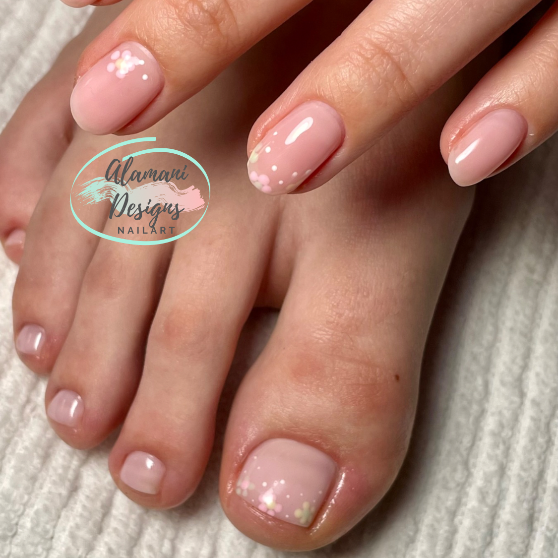 Hard gel overlay+Gel pedicure Combo