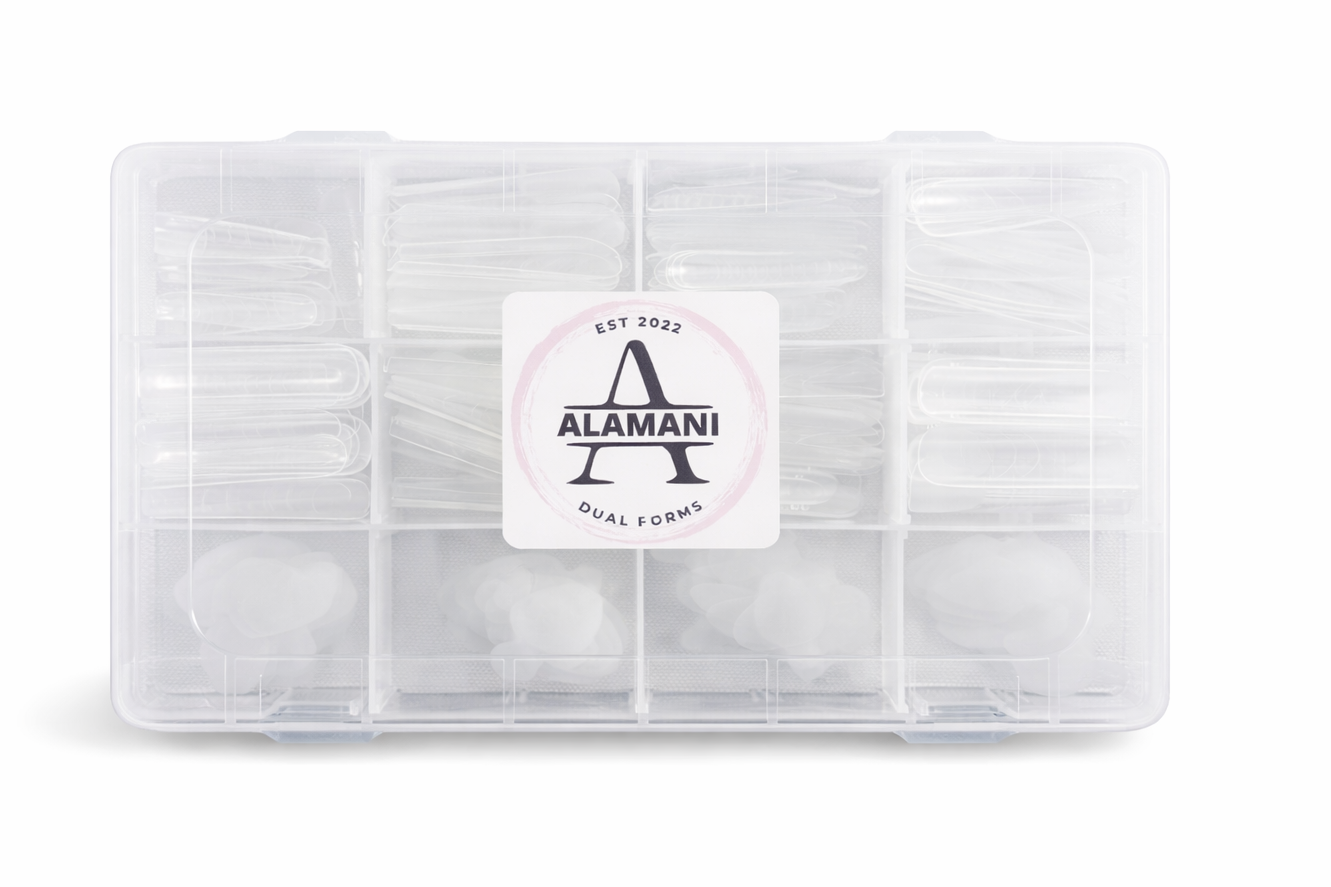 Dual Form Kit with Silicone Inserts (Full Set) – Nail Sculpting Molds for Hybrid & Builder Gel